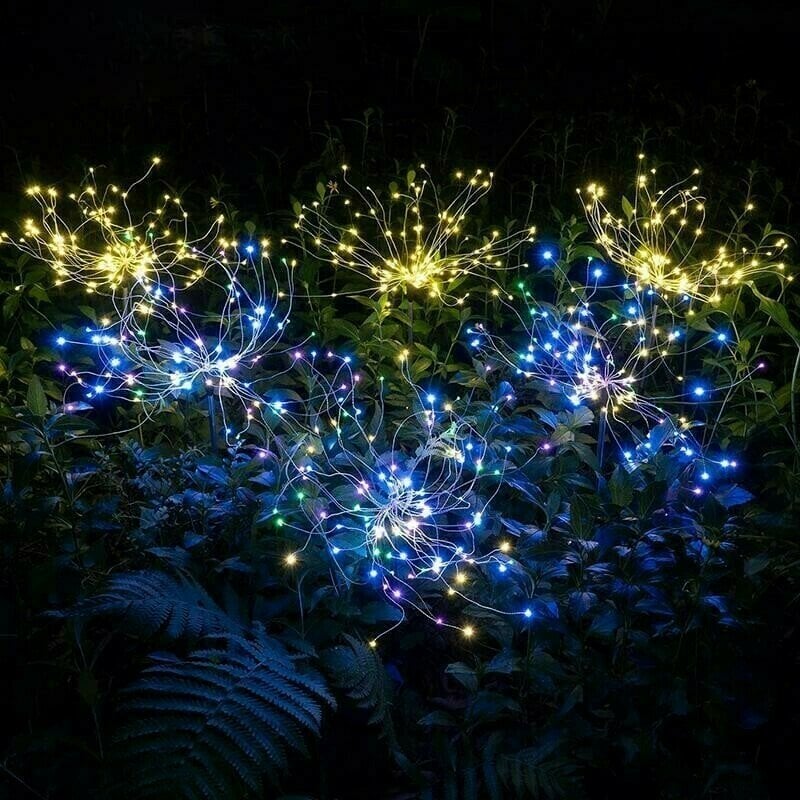 🎆 50% RABATT! ☀️ Wasserdichte Solar-Garten-Feuerwerkslampe – 8 Lichtmodi, Wetterfest & Festliche Dekoration für den Garten 🏡
