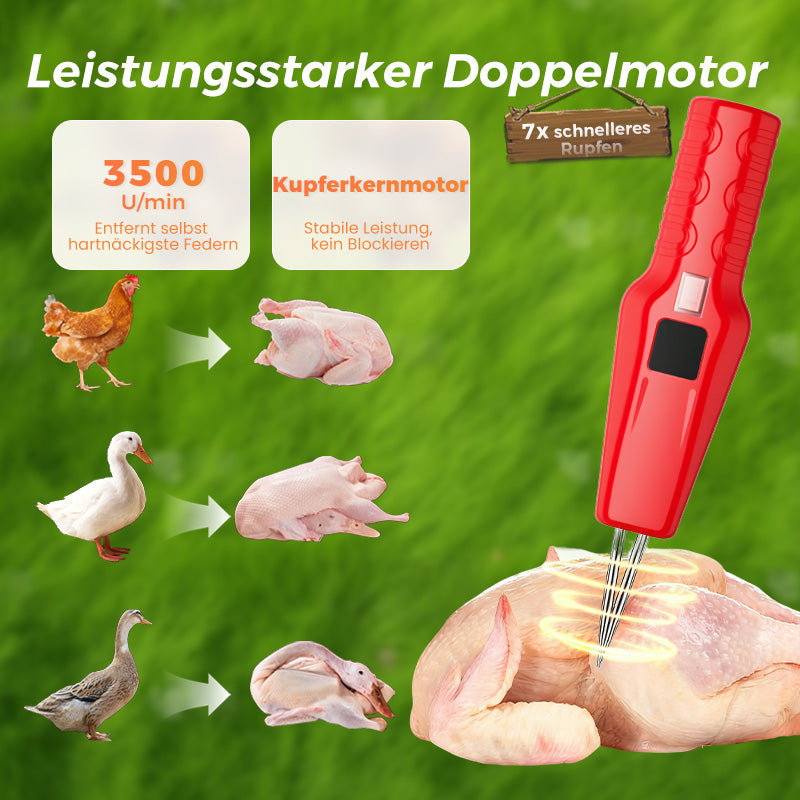 🦆50% RABATT! ⚡ Elektrische Geflügelrupfmaschine – Schnelles & Einfaches Rupfen, Spart Zeit & Mühe 🐓