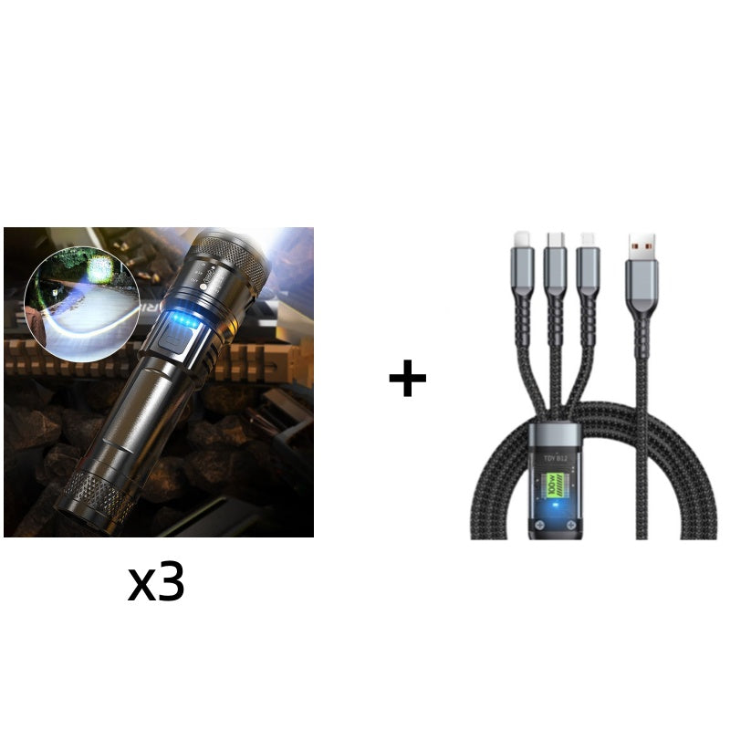 🔦 50% Rabatt + KAUF 2, ERHALT 1 GRATIS! 💥 Superstarke Zoom-Taschenlampe – extrem hell & wasserdicht – perfekt für Outdoor & Notfall!