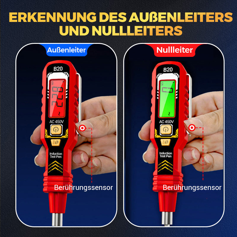 ⚡ 50% RABATT! 🔍 Berührungsloser Spannungsprüfer – AC 12-1000V, LCD-Anzeige mit Beleuchtung & Akustische/Visuelle Warnung 🛡️