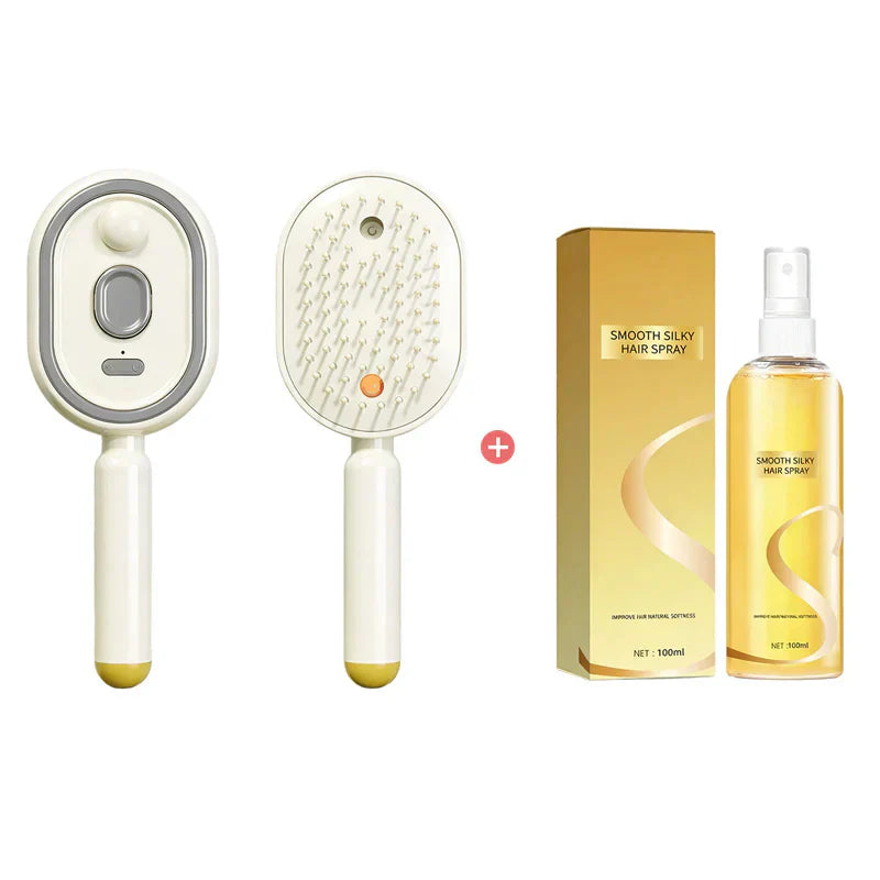 📢📢45% Rabatt  !!⏰ Nur für kurze Zeit ✨Elektrische Spray- und Massage-Haarbürste für sanfte Pflege 💆‍♀️🌿