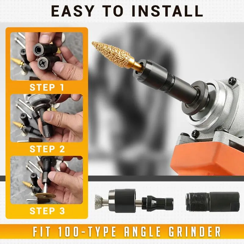 🔧 Winkelschleifer-Adapter | 3mm/6mm Spannfutter | Metallbau langlebig | Kompatibel mit 100-Typ Schleifen, Polieren & Schneiden in einem!