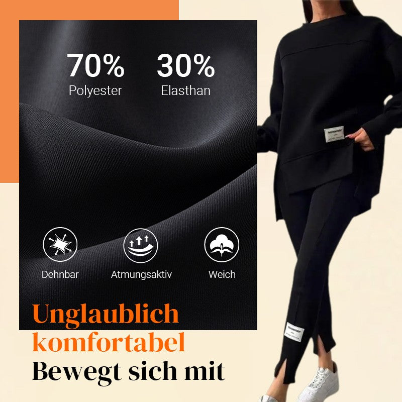 ✨ 60% RABATT! 🧘‍♀️ Lässiges Sweatshirt-Leggings-Set – Ultraweiches Jersey, Moderne Passform & Perfekt für Alltag, Sport oder Entspannung 🏃‍♀️📦