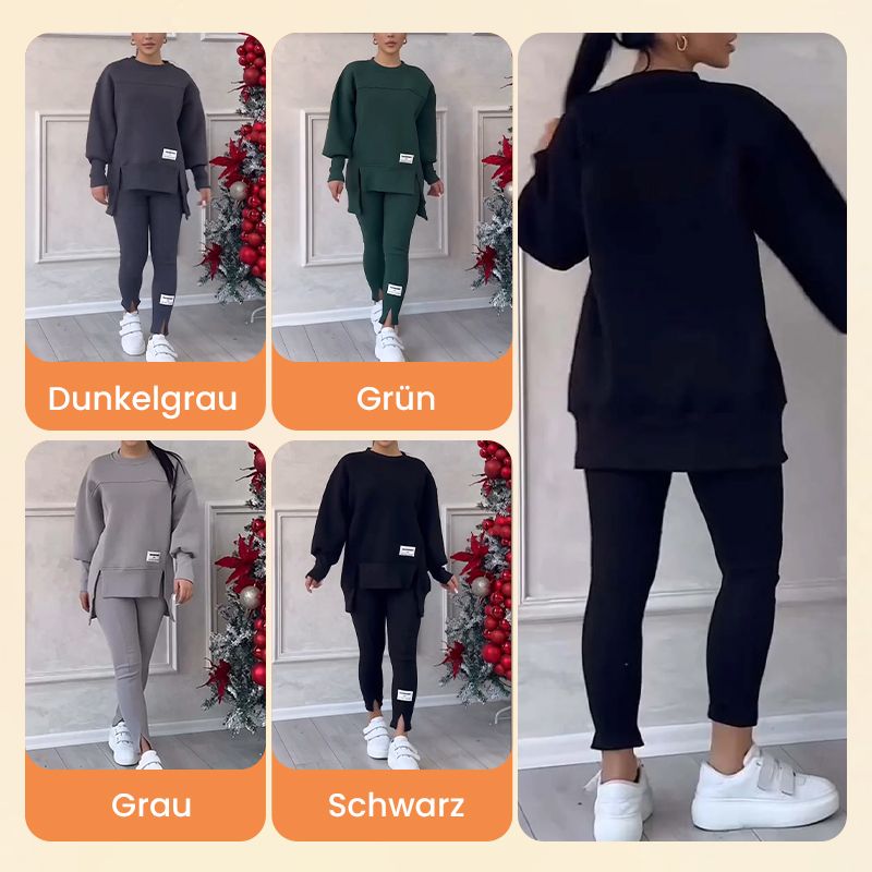 ✨ 60% RABATT! 🧘‍♀️ Lässiges Sweatshirt-Leggings-Set – Ultraweiches Jersey, Moderne Passform & Perfekt für Alltag, Sport oder Entspannung 🏃‍♀️📦