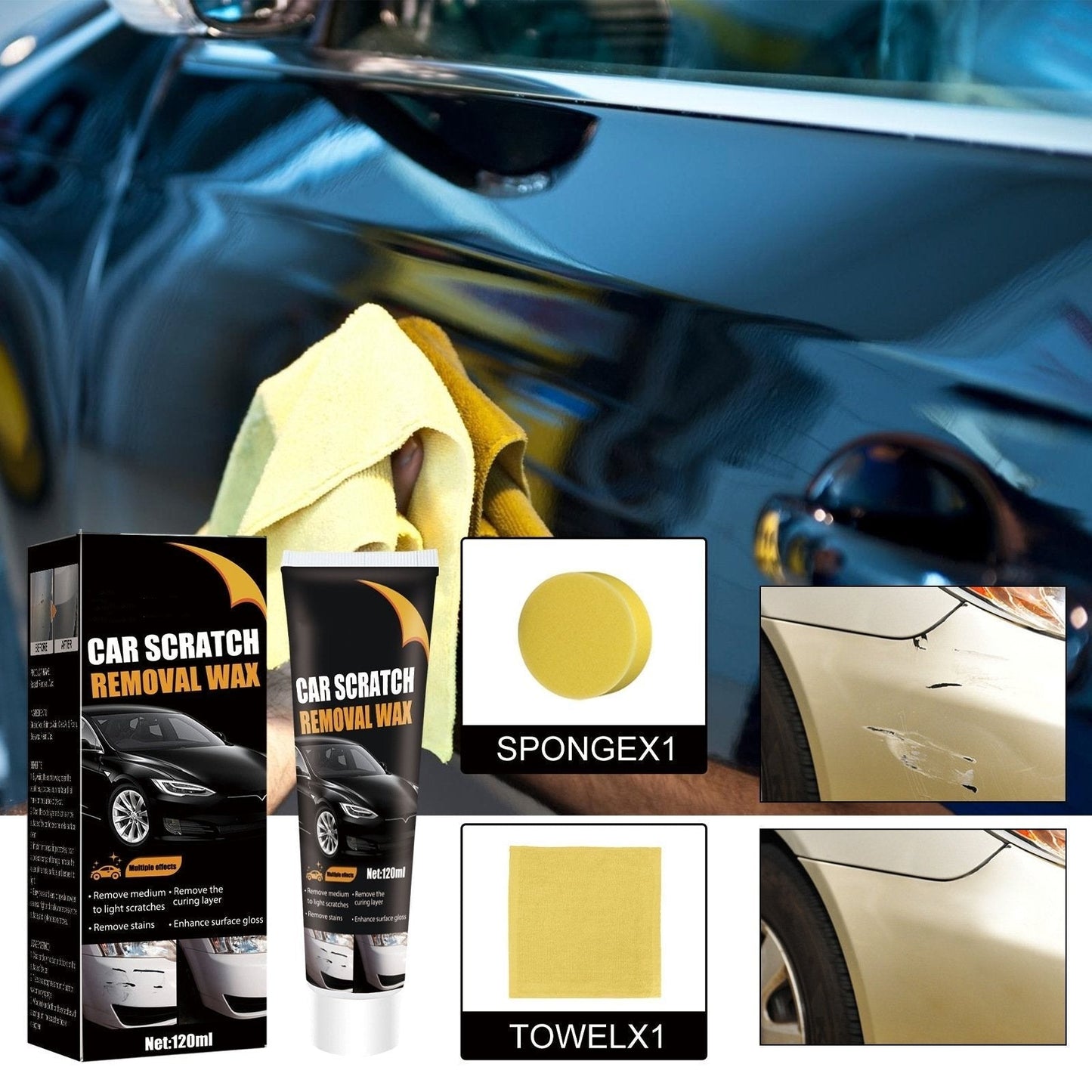 🔥Letzter Tag 50% Rabatt🔥Autokratzer-Reparaturwachs🧨Ein Muss für Neuwagen