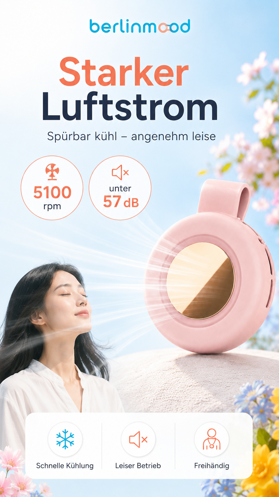 🌬️🔥 NUR NOCH WENIGE EXEMPLARE – 50% RABATT! Whirlwind Clip Waist Neck Fan – 2-in-1 Clip-On & tragbar, freihändige Kühlung überall ✨