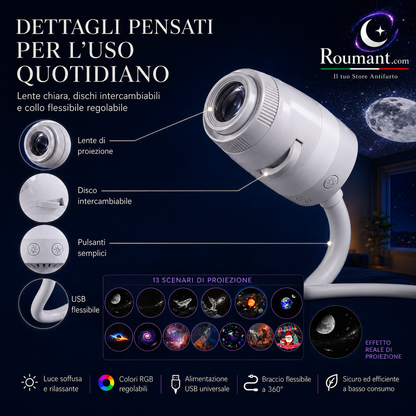 🌌USB-Lampe mit Sternenhimmel-Projektion – Farbwechsel, dimmbar & tragbar – Perfekt für Kinderzimmer, Schlafzimmer & gemütliche Abende ✨