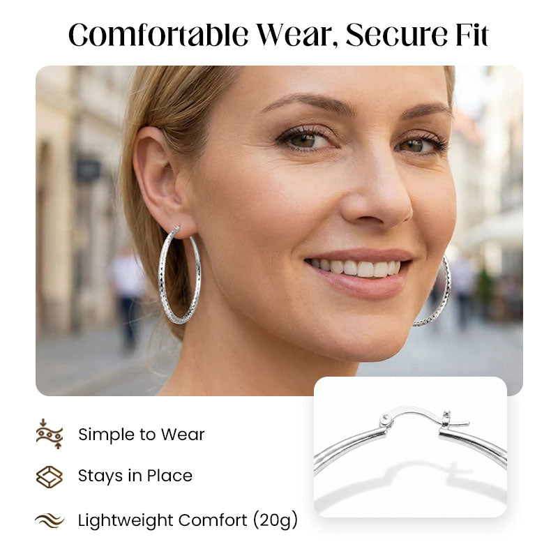 ✨ KAUFEN SIE 1, BEKOMMEN SIE 1 GRATIS 🔥 Diamantgeschliffene Creolen für Damen – Elegant, Funkelnd 👑