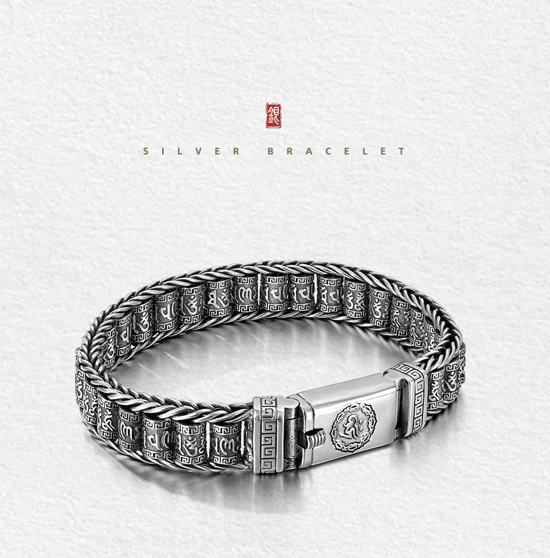 📿 60% RABATT! ✨ Tibetisches Gebetsmühlen-Armband aus 925er Sterlingsilber – Symbol für Wohlstand, Tägliche Erinnerung & Perfektes Geschenk 🧘‍♂️