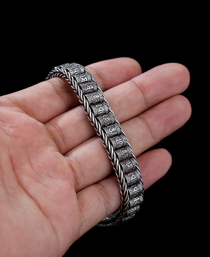 📿 60% RABATT! ✨ Tibetisches Gebetsmühlen-Armband aus 925er Sterlingsilber – Symbol für Wohlstand, Tägliche Erinnerung & Perfektes Geschenk 🧘‍♂️