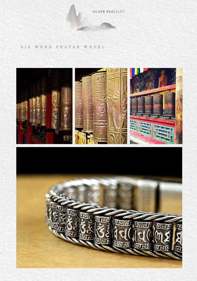 📿 60% RABATT! ✨ Tibetisches Gebetsmühlen-Armband aus 925er Sterlingsilber – Symbol für Wohlstand, Tägliche Erinnerung & Perfektes Geschenk 🧘‍♂️