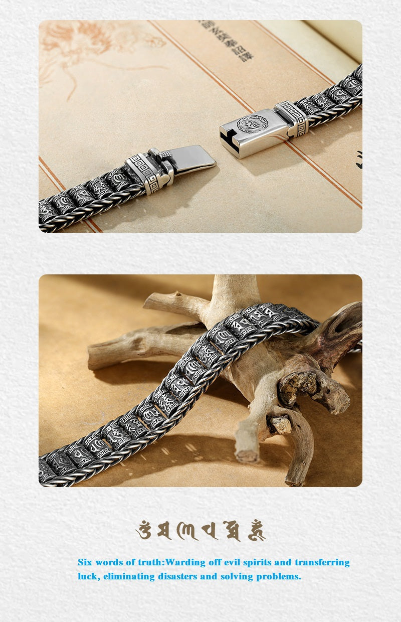 📿 60% RABATT! ✨ Tibetisches Gebetsmühlen-Armband aus 925er Sterlingsilber – Symbol für Wohlstand, Tägliche Erinnerung & Perfektes Geschenk 🧘‍♂️