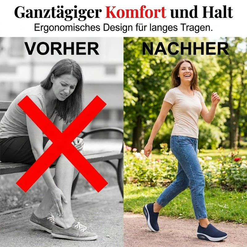 👟 50% RABATT! 🔥 Luftgepolsterte Slipper für Damen zum Wandern – Leichte Dämpfung & rutschfeste Sohle – Perfekt für Wanderungen, Reisen oder den Alltag – bequem & atmungsaktiv 🥾