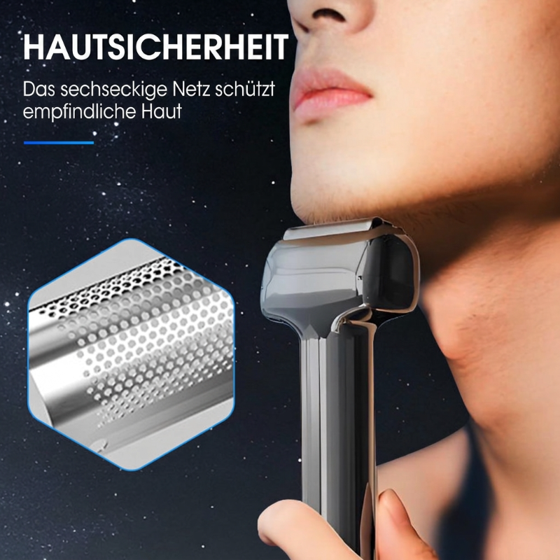 📢📢40% RABATT !!⏰Wiederaufladbarer Folien-Elektrorasierer für Herren – 60 Minuten Akkulaufzeit, IPX6 wasserfest & flüsterleise 💧