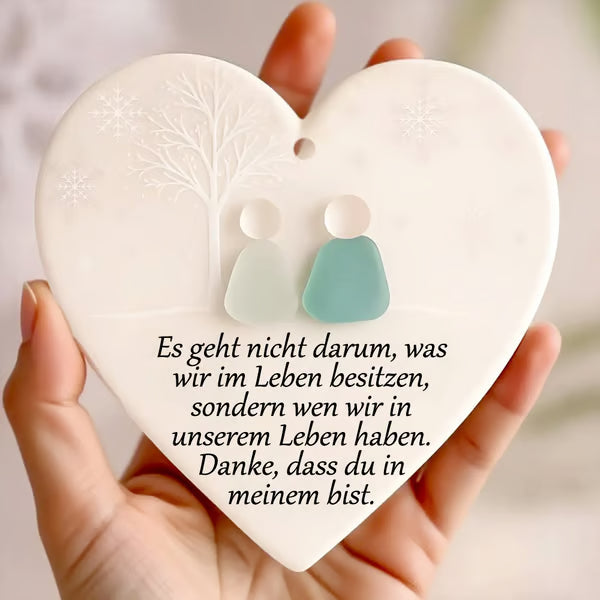 💓🎁Herzförmige Seeglas-Freundschaftsdekoration🌊✨Von der Natur geformt und von Hand gefertigt