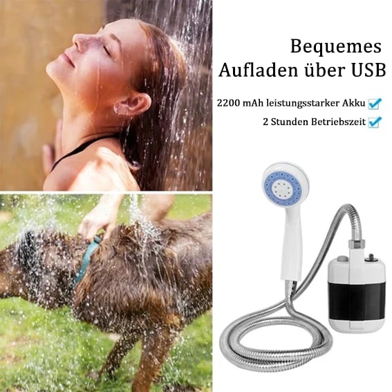 🚿 Frisch bleiben im Freien - 50% OFF - 🔥 Tragbare Campingdusche mit regulierbarem Durchfluss - für einfache und bequeme Reinigung im Freien!