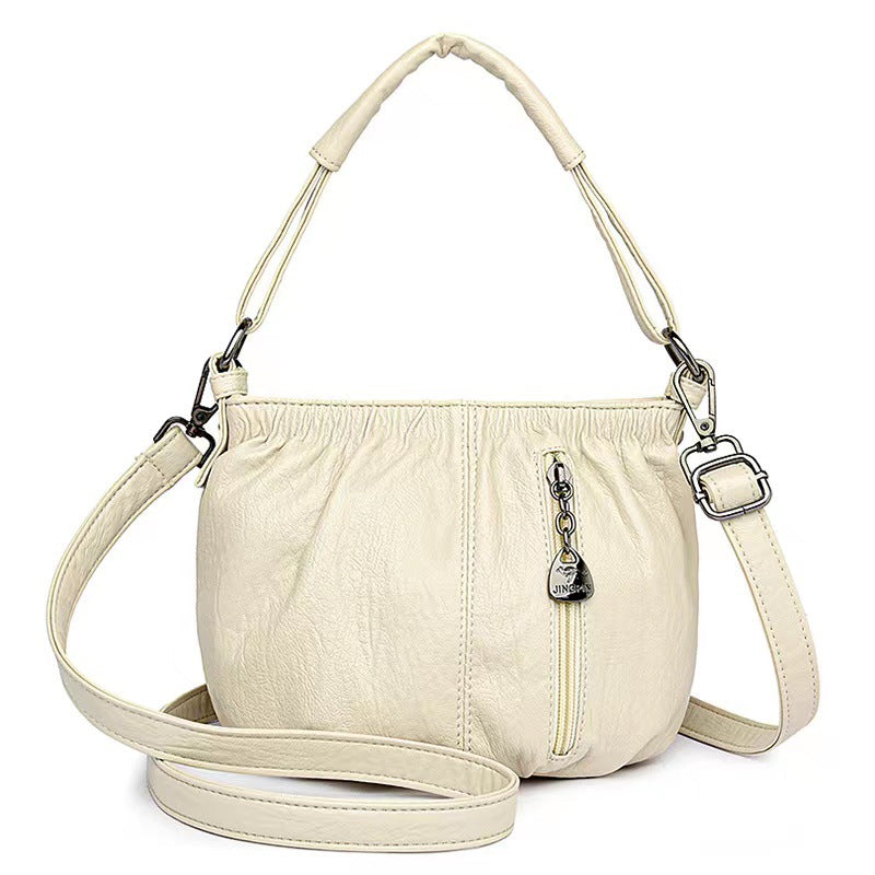 👜✨ Lässige Plisseetasche aus weichem Leder ✨ – Praktische Beuteltasche mit Stil 💼 Leicht, langlebig & perfekt für den Alltag! 🌟