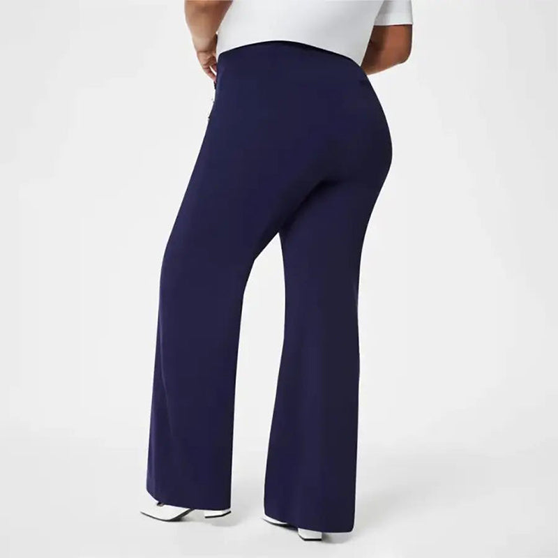 👖53% RABATT! ✨ Hoch Elastische Hose mit Knopfverschluss & Weitem Bein – Figurformend, 3 Längen & Superbequem 🏃‍♀️