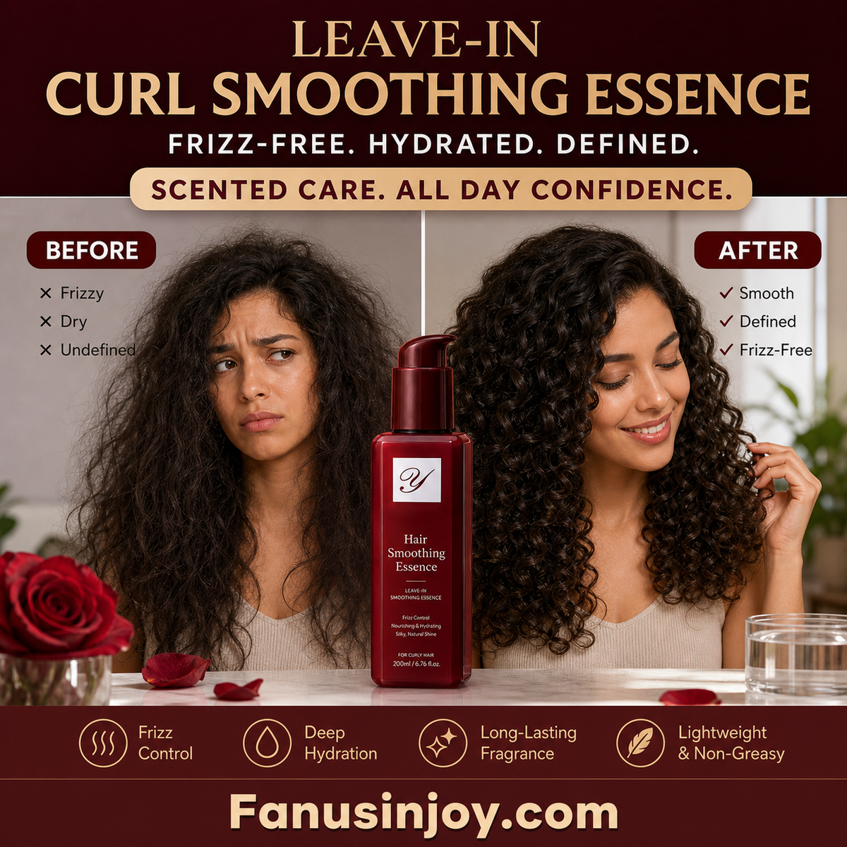 Pflegende Leave-in-Haarkur für frizziges Haar – mühelos glattes & stylisches Haar