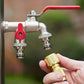 🚰 🔧 WRAS-zugelassener Doppelauslass-Außenhahn – Frostsicheres Messing, Eingebautes Rückschlagventil & Perfekt Für Garten & Hausgebrauch 🏠