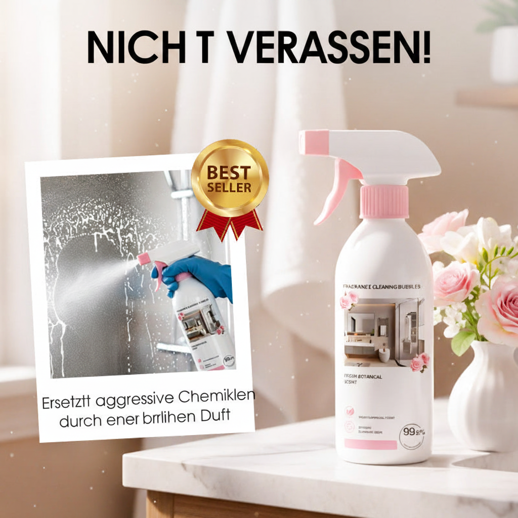 🥳 Mehrzweck-Badezimmerreiniger-Spray – Löst Kalk- und Seifenrückstände schnell auf. Kein mühsames Schrubben – einfach aufsprühen und abwischen für streifenfreien Glanz! 🧼💨