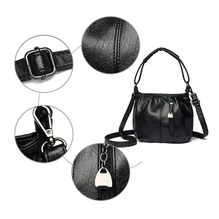 👜✨ Lässige Plisseetasche aus weichem Leder ✨ – Praktische Beuteltasche mit Stil 💼 Leicht, langlebig & perfekt für den Alltag! 🌟