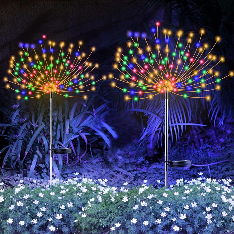 🎆 50% RABATT! ☀️ Wasserdichte Solar-Garten-Feuerwerkslampe – 8 Lichtmodi, Wetterfest & Festliche Dekoration für den Garten 🏡