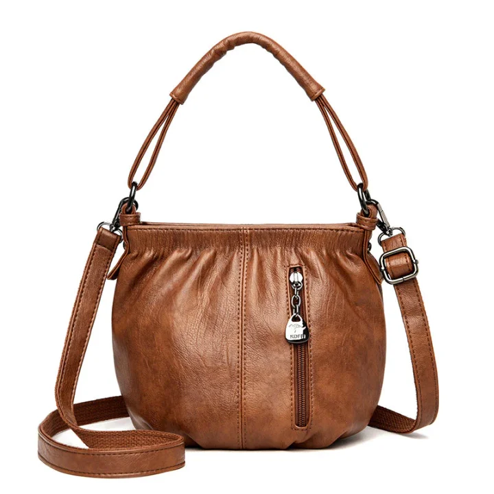 👜✨ Lässige Plisseetasche aus weichem Leder ✨ – Praktische Beuteltasche mit Stil 💼 Leicht, langlebig & perfekt für den Alltag! 🌟