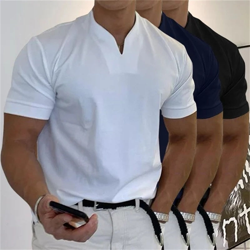 🏋️ Sportliches Herren V-Shirt aus Baumwolle – Ideal für Training & Freizeit