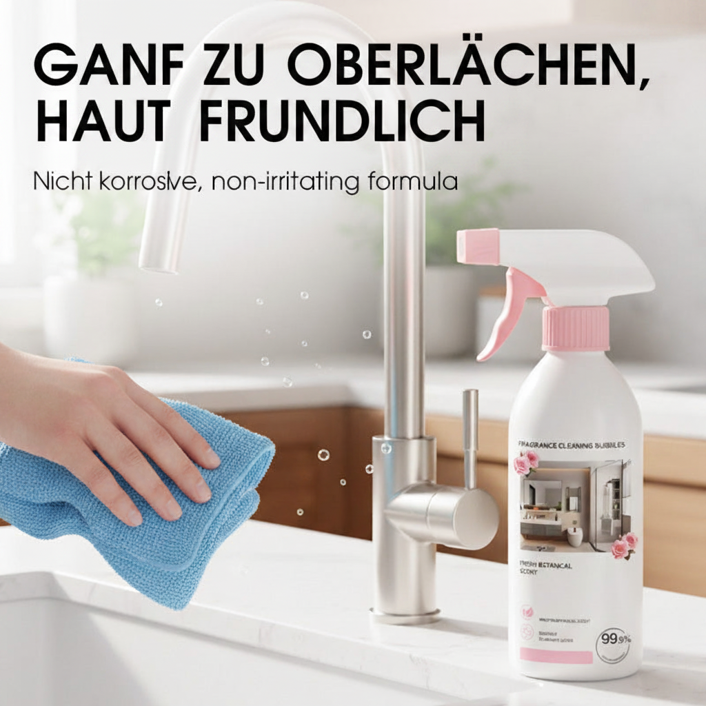 🥳 Mehrzweck-Badezimmerreiniger-Spray – Löst Kalk- und Seifenrückstände schnell auf. Kein mühsames Schrubben – einfach aufsprühen und abwischen für streifenfreien Glanz! 🧼💨