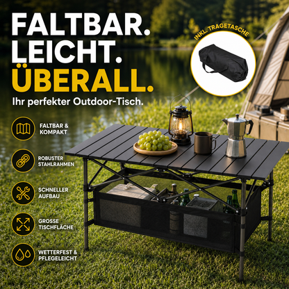 🏕️ 60% RABATT! 🪑 Tragbarer Campingtisch – Klappbar, stabil & schnell aufgebaut – Ideal für Camping, Picknick & Strand ☀️