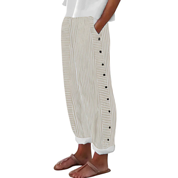 👖 -50% RABATT AUF DIE GESTREIFTE HOSE! 👗✨ Bequem, atmungsaktiv & mit praktischen Taschen für den perfekten Sommer-Look 🌿
