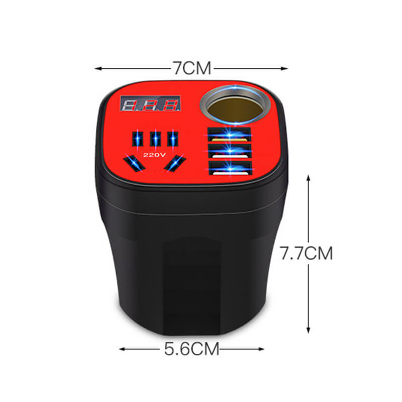 Im Auto montierter Becher-Wechselrichter QC-Ladegerät（💥💥Befristetes Angebot: 50% Rabatt auf Bestellungen）