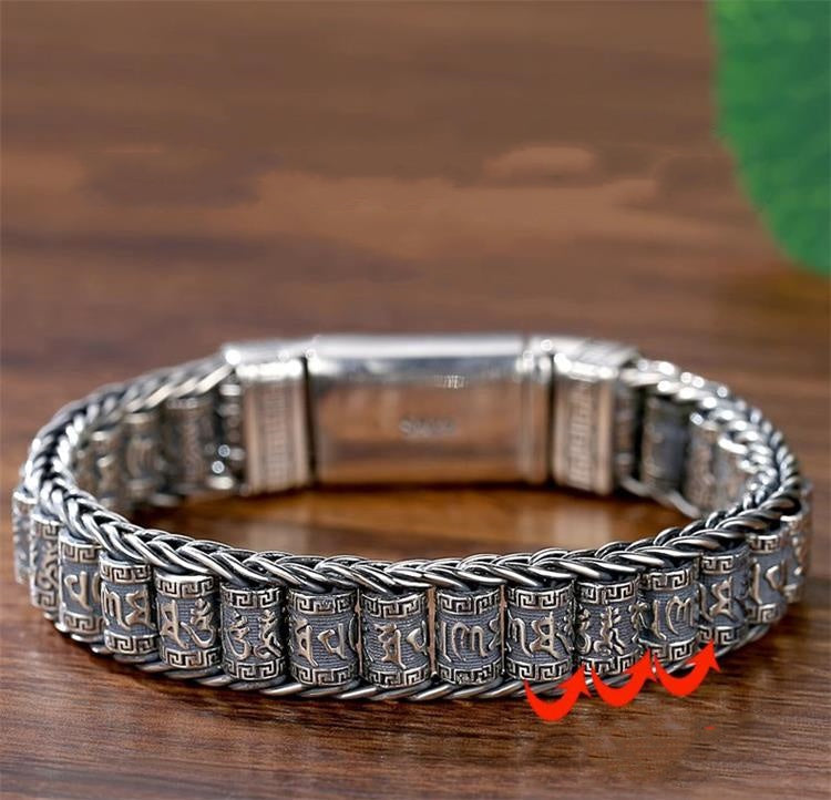 📿 60% RABATT! ✨ Tibetisches Gebetsmühlen-Armband aus 925er Sterlingsilber – Symbol für Wohlstand, Tägliche Erinnerung & Perfektes Geschenk 🧘‍♂️