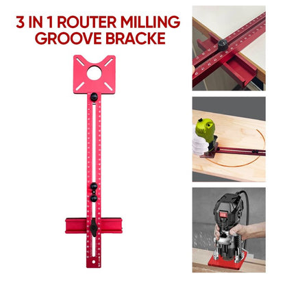 🔧 50% RABATT! 💥 3-in-1 Router-Fräsen-Nut-Halterung – Verstellbar & mit Skalen – Ideal für präzise Fräsarbeiten, Nuten und Falze – robust, stabil & vielseitig – inklusive kostenlosem Versand 📦✨🛠️