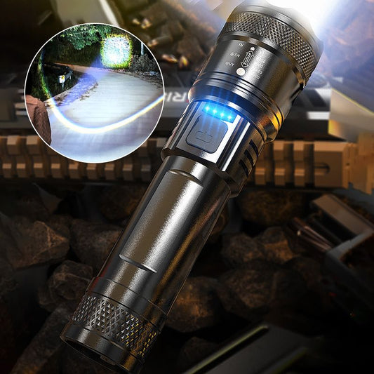 🔦 50% Rabatt + KAUF 2, ERHALT 1 GRATIS! 💥 Superstarke Zoom-Taschenlampe – extrem hell & wasserdicht – perfekt für Outdoor & Notfall!