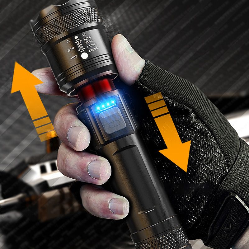 🔦 50% Rabatt + KAUF 2, ERHALT 1 GRATIS! 💥 Superstarke Zoom-Taschenlampe – extrem hell & wasserdicht – perfekt für Outdoor & Notfall!