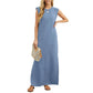 ⏳ 53% RABATT! Damen Sommerkleid – Baumwollmischung, Knitterfrei & Seitenschlitz – Loose Fit für Urlaub & Alltag, 6 Farben