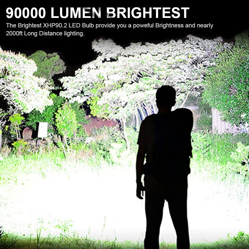 🔦 60% RABATT! 🎉 50000 Lumen Taktische Taschenlampe – Wiederaufladbar, Wasserdicht & Superhell 📦