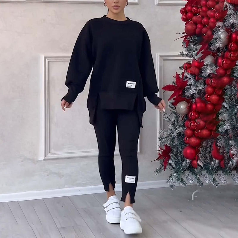 ✨ 60% RABATT! 🧘‍♀️ Lässiges Sweatshirt-Leggings-Set – Ultraweiches Jersey, Moderne Passform & Perfekt für Alltag, Sport oder Entspannung 🏃‍♀️📦