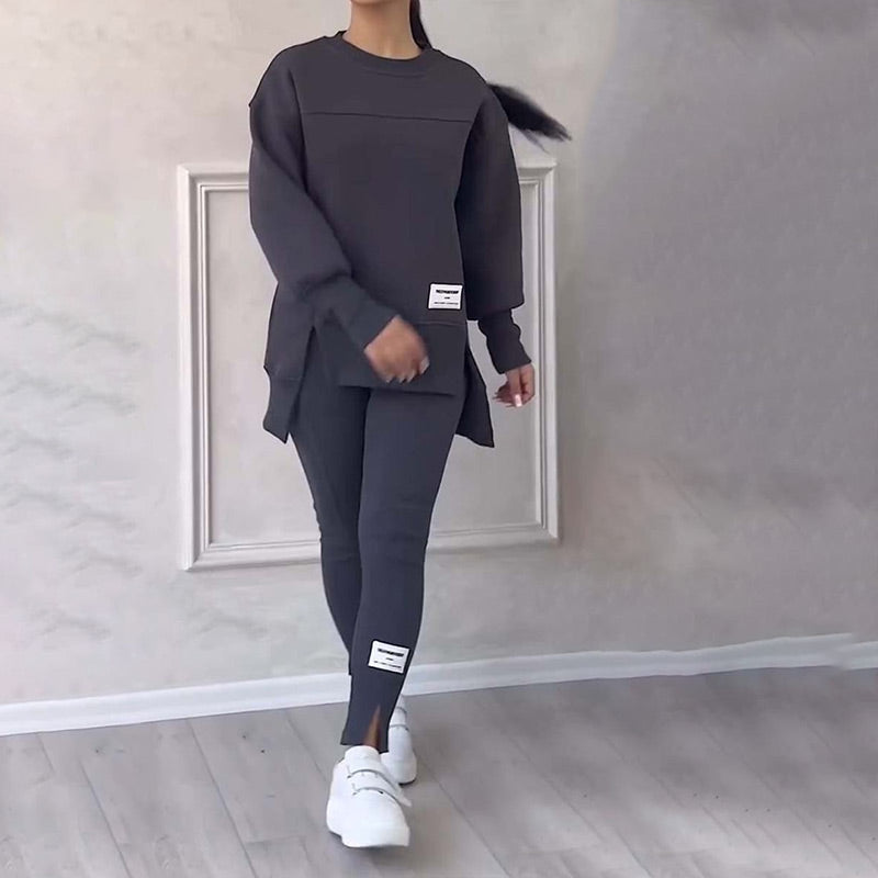 ✨ 60% RABATT! 🧘‍♀️ Lässiges Sweatshirt-Leggings-Set – Ultraweiches Jersey, Moderne Passform & Perfekt für Alltag, Sport oder Entspannung 🏃‍♀️📦