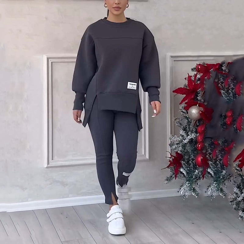 ✨ 60% RABATT! 🧘‍♀️ Lässiges Sweatshirt-Leggings-Set – Ultraweiches Jersey, Moderne Passform & Perfekt für Alltag, Sport oder Entspannung 🏃‍♀️📦