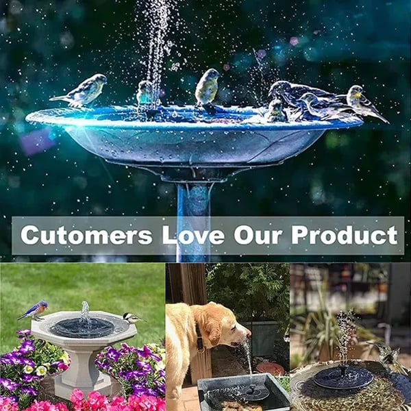 ✨Solarbetriebene schwimmende Fontäne, geeignet für Miniatur-Gartensprinkler, Steingärten und Teiche im Freien✨