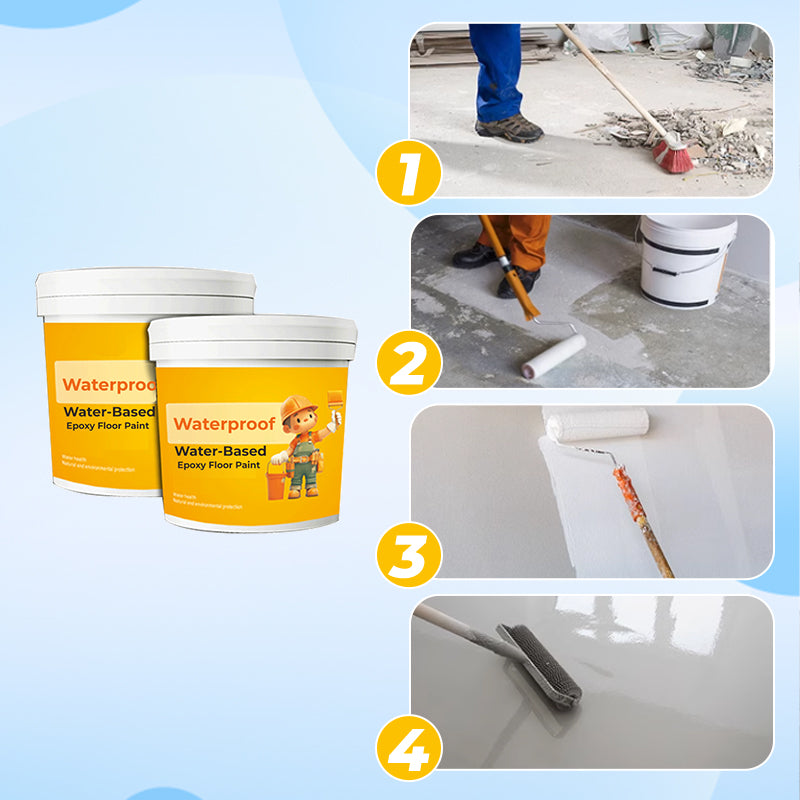 Zeitlich begrenztes Angebot🎁Wasserfeste Epoxid-Bodenfarbe auf Wasserbasi