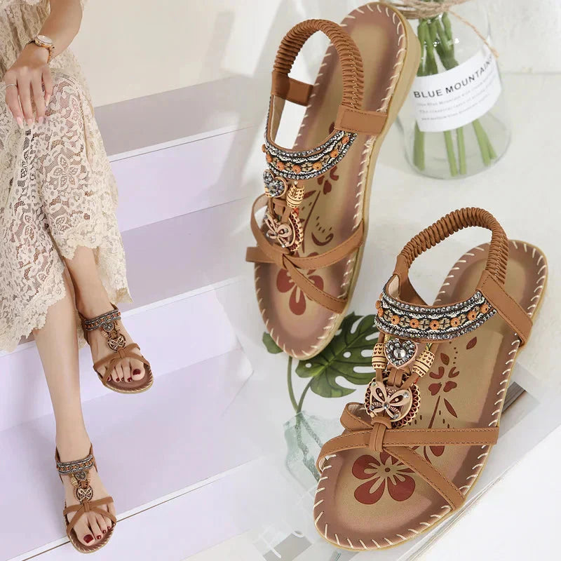 💎 53% RABATT! 💎 2026 Bohemian-Sandalen für Frauen – Atmungsaktiv, Rutschfest & Barfuß-Komfort für den ganzen Tag 🌈👣