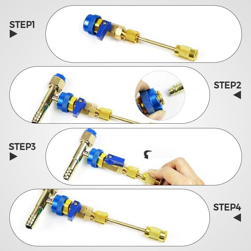 📢📢50% Rabatt  !!⏰R134A Ventileinsatz-Ausbau- und Reparaturwerkzeug-Set