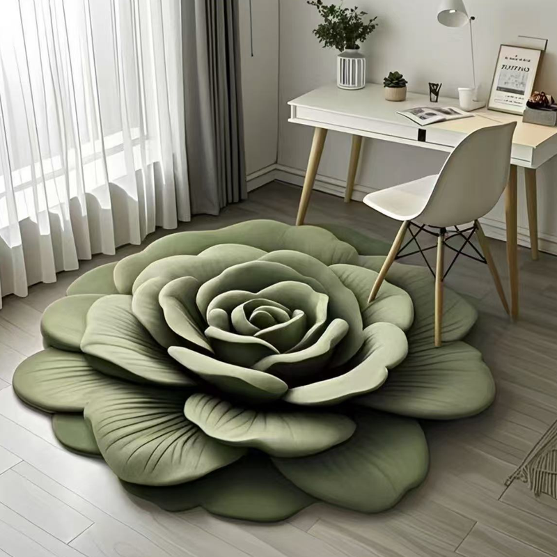 ⏳Zeitlich begrenztes Angebot⌛🌸 Bodenmatte mit Blumenplüsch und Kieselgur