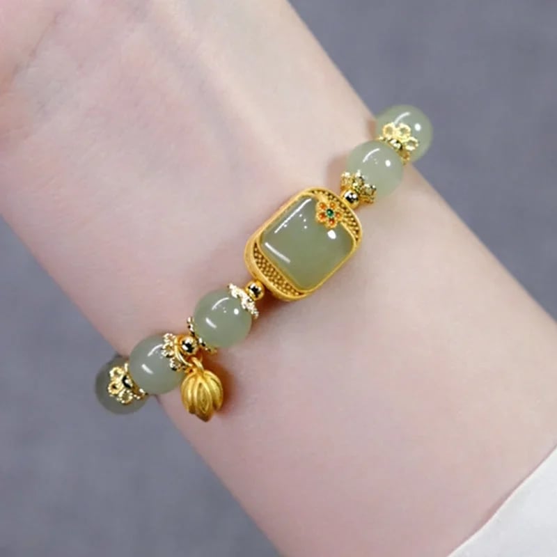 🔥 HOT SALE 🔥Hotan Jade Perlenarmband