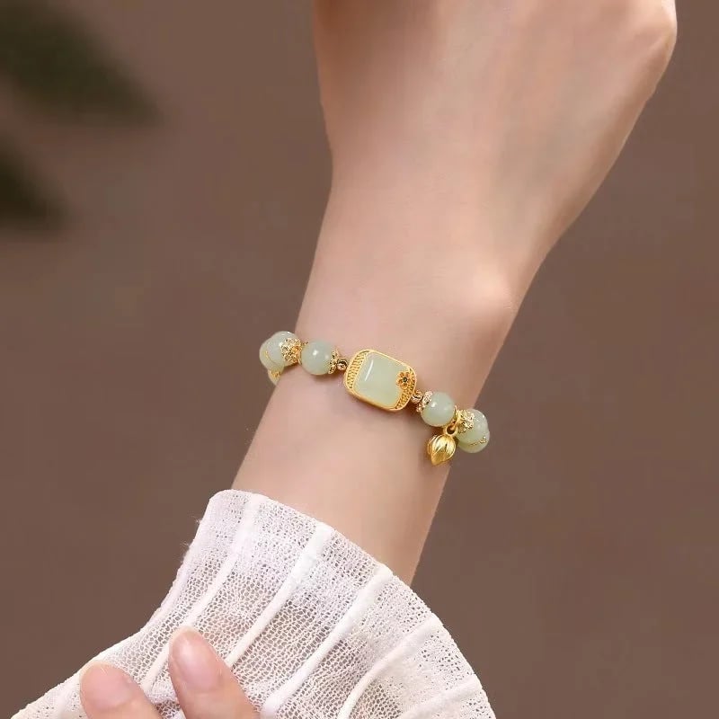 🔥 HOT SALE 🔥Hotan Jade Perlenarmband