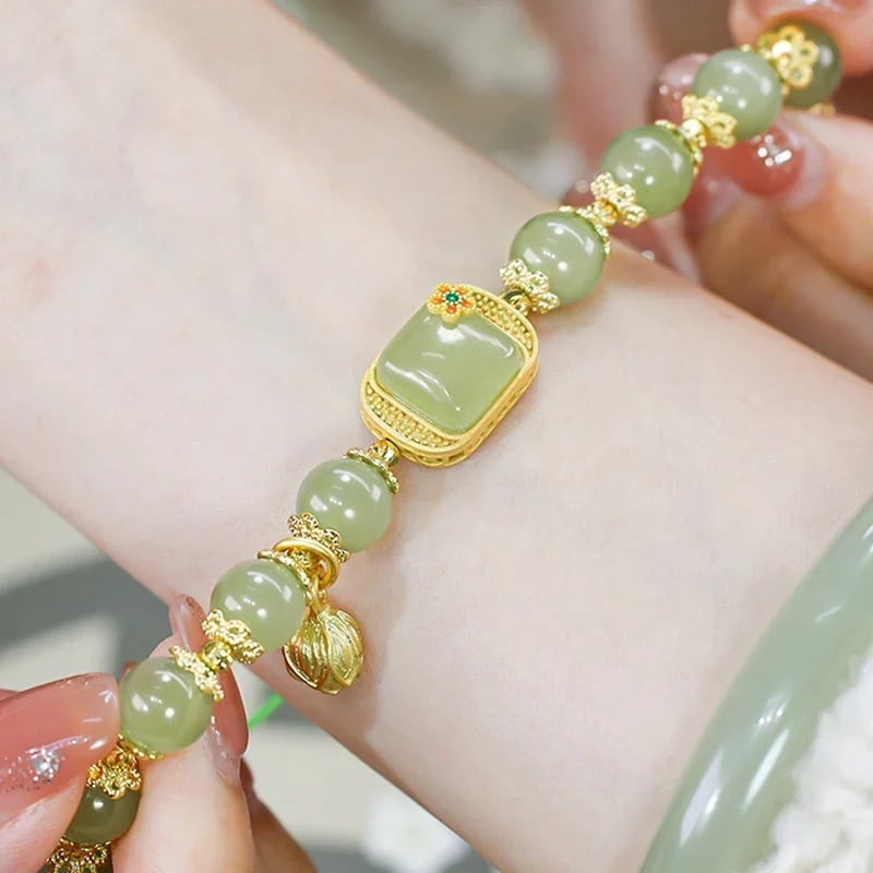 🔥 HOT SALE 🔥Hotan Jade Perlenarmband